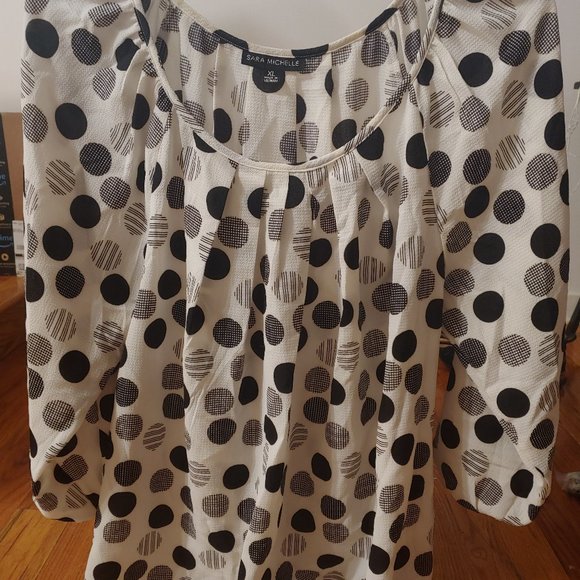 Sara Michelle Tops - Sara Michelle Polka Dot Top